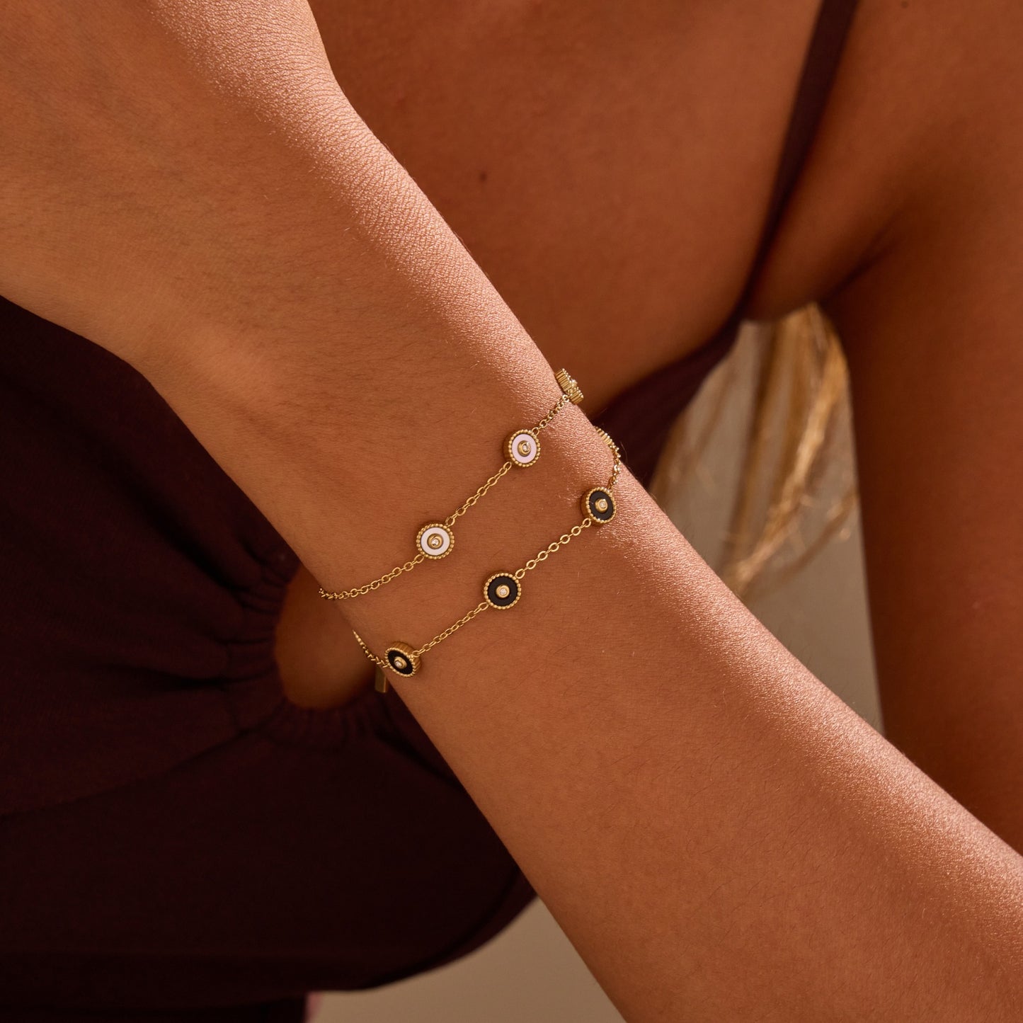 European Rome Inspired Deign Summer Necklace and Bracelet set in 18K Gold Plating Capella Jewellery