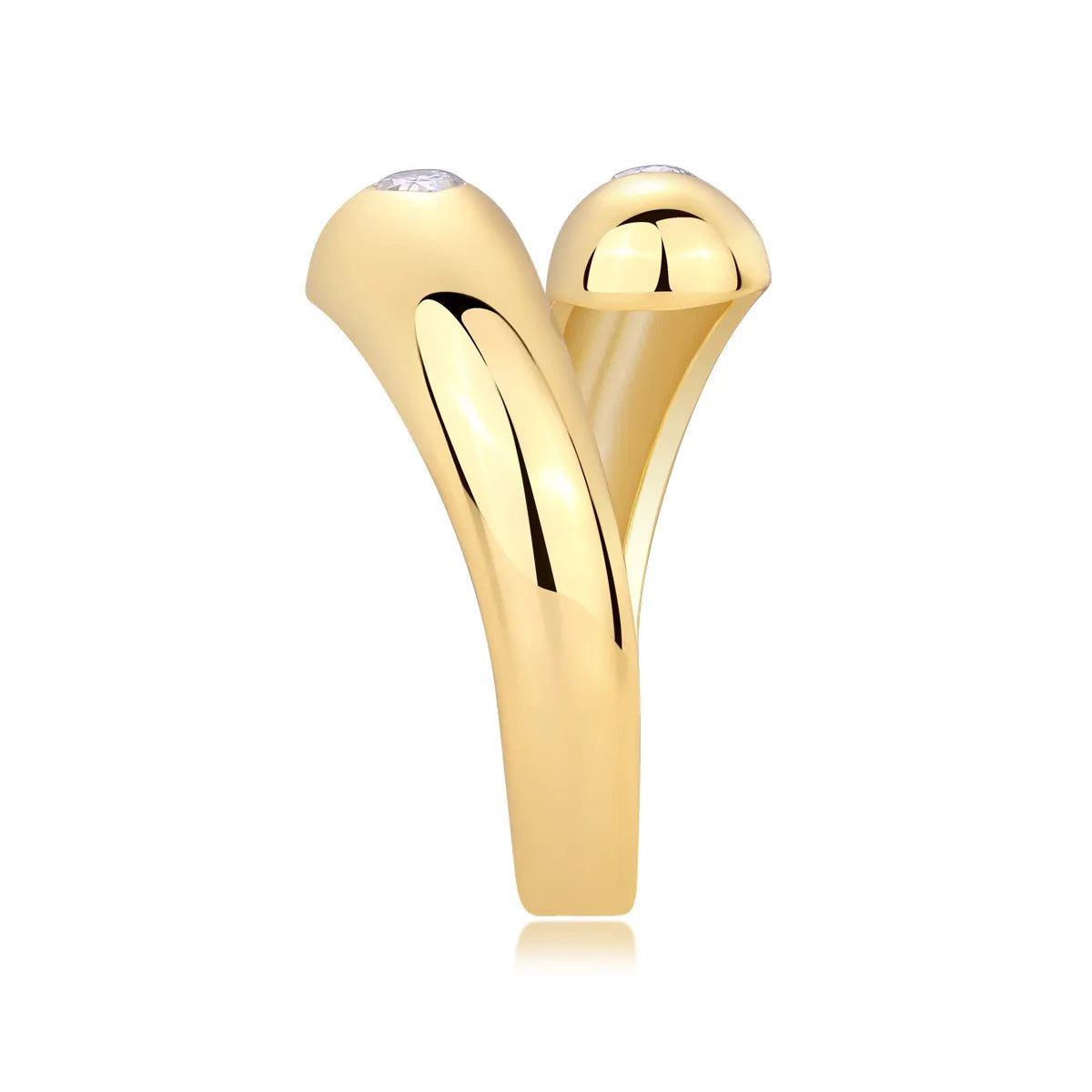 Elegant French Vintage Design 0.6 Carat Moissanite Ring set in 18K Gold Plated 925 Silver (GRA) Capella Jewellery