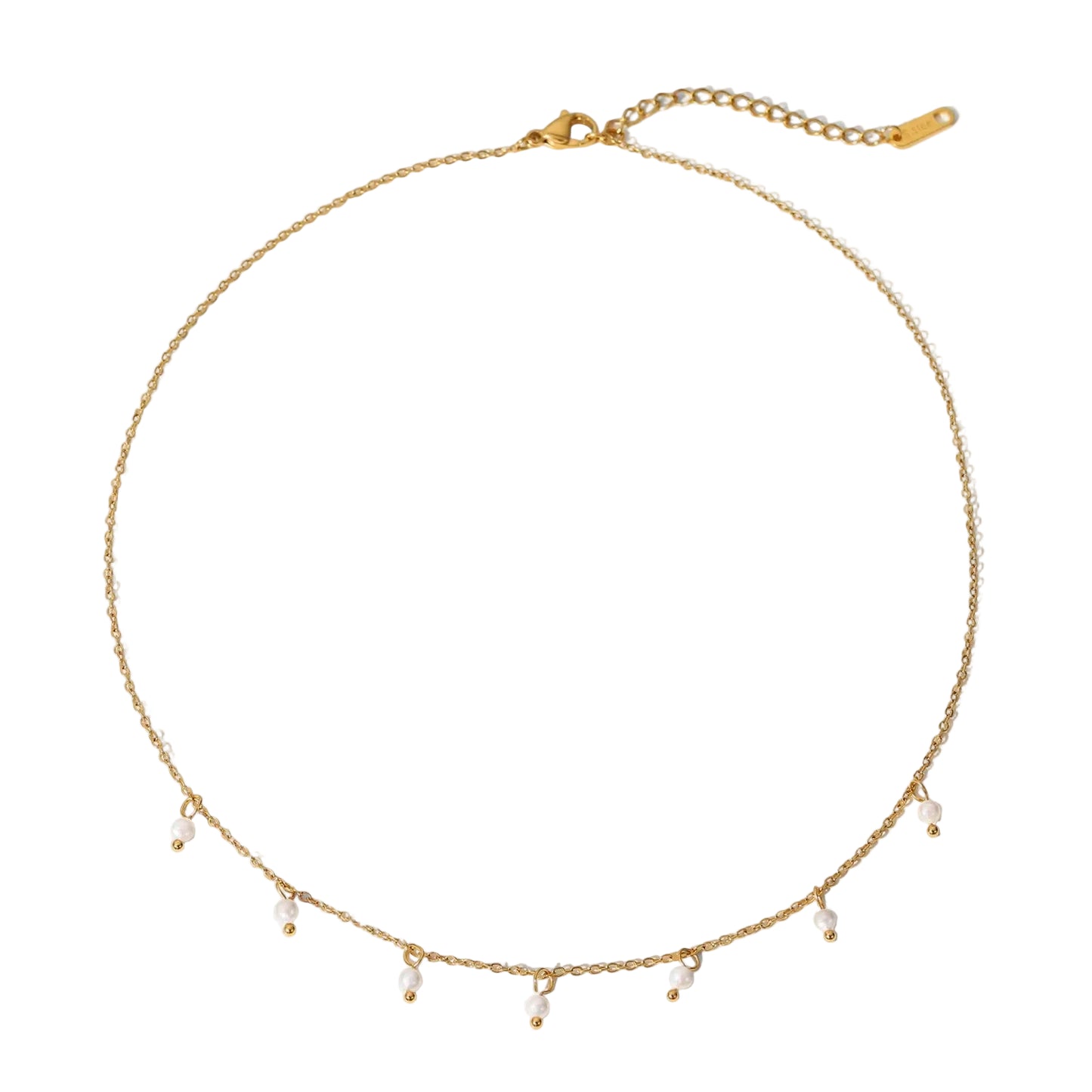 Elegant Italian Design Imitation Pearl Tassel Necklace set in 18K Gold Plating Capella Jewellery