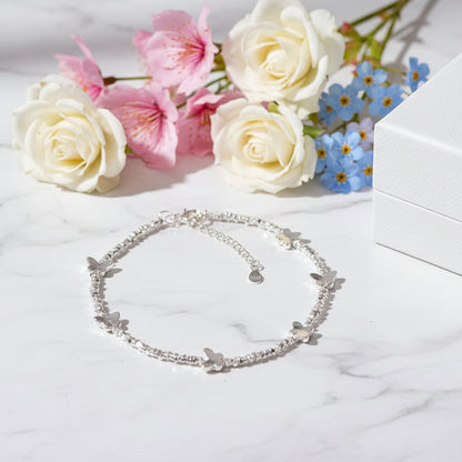 European Delicate Butterfly Bracelet Small Sweet Candy Pieces set in 925 Sterling Silver Capella Jewellery