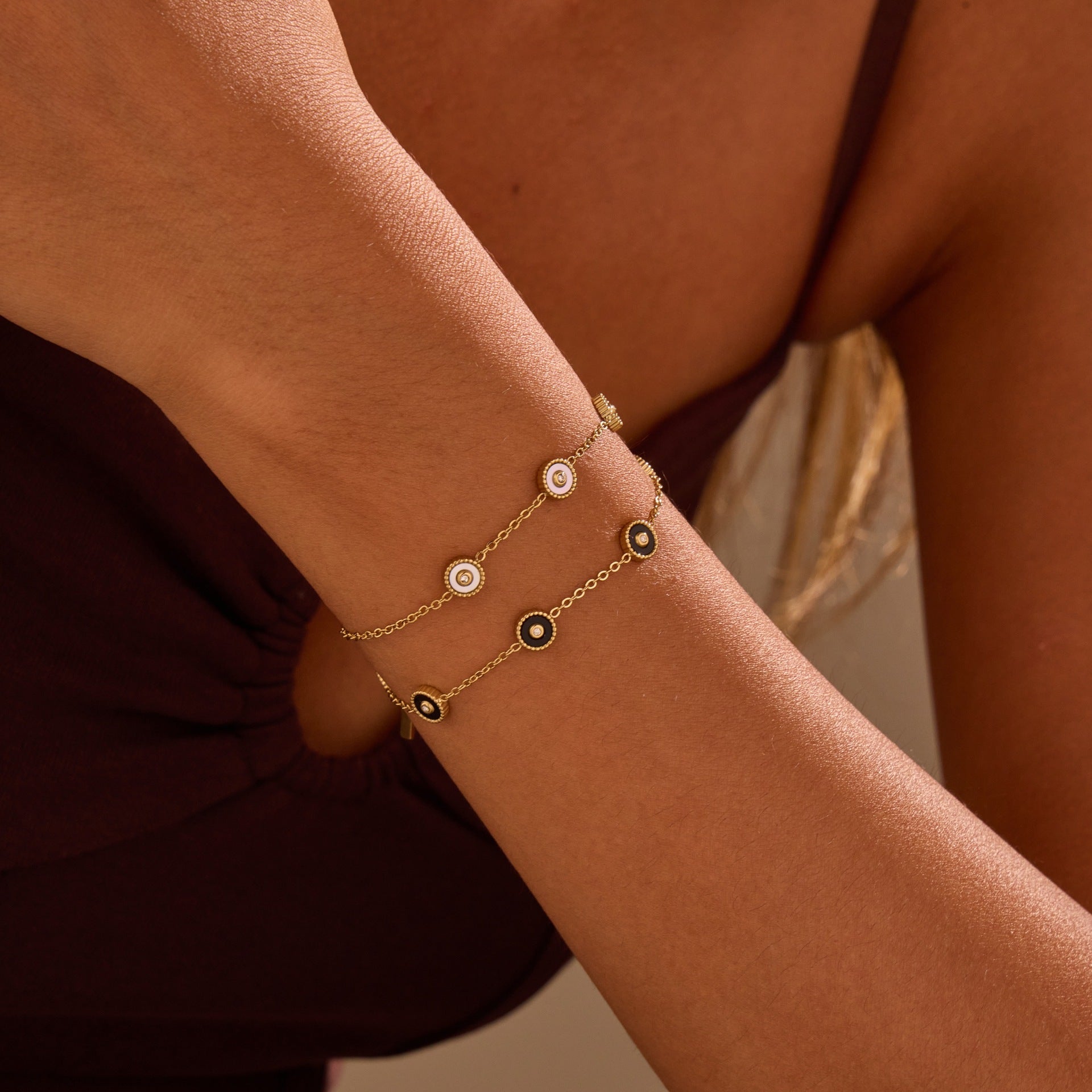 European Rome Inspired Deign Summer Necklace and Bracelet set in 18K Gold Plating Capella Jewellery