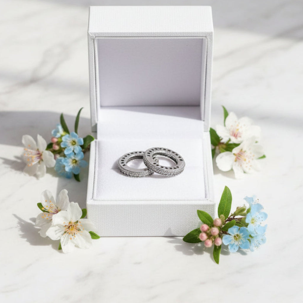 Heart Pave Micro Inlaid Natural Zircon Gemstones Hoop Earrings set in 925 Sterling Silver