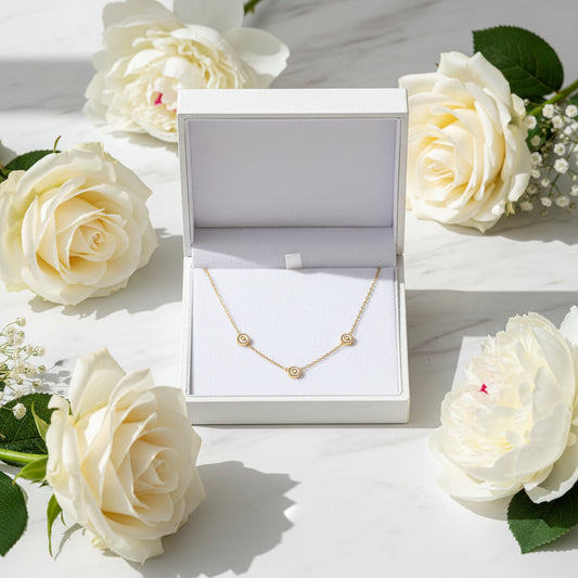 European Rome Inspired Deign Summer Necklace and Bracelet set in 18K Gold Plating