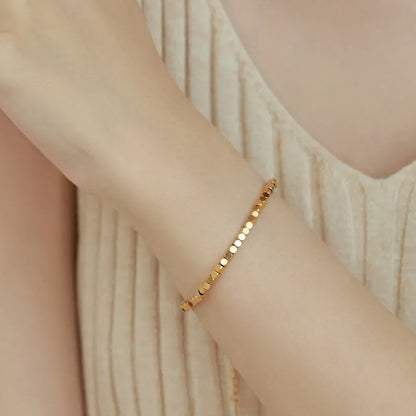 Modern French Chic Fragmented Candy Sweets Bracelet set in 18K Gold Plating Capella Jewellery
