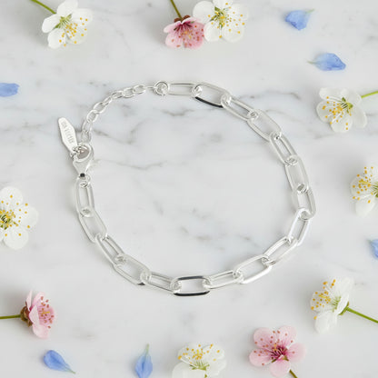 Italian Modern Minimalist Chain Design Bracelet set in 18K Gold Plated 925 Sterling Silver Capella Jewellery