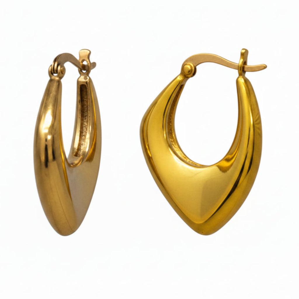 Modern Italian Preservation Design Earrings set in 18K White Gold Plated 925 Sterling Silver