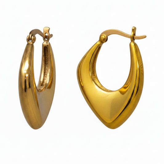 Modern Italian Preservation Design Earrings set in 18K White Gold Plated 925 Sterling Silver