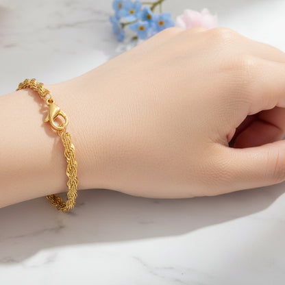 Delicate French Inspired Vintage Phoenix Tail Bracelet set in 18K Gold Plating Capella Jewellery