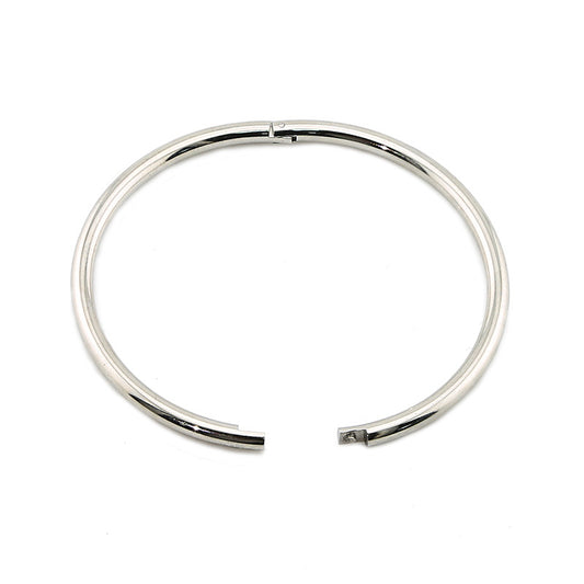 Classic French Chic Inspired Oval and Round Bangle Bracelet set in 18K Gold Plating