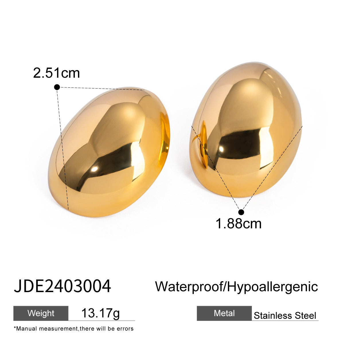 18K Gold Plated Titanium Earrings