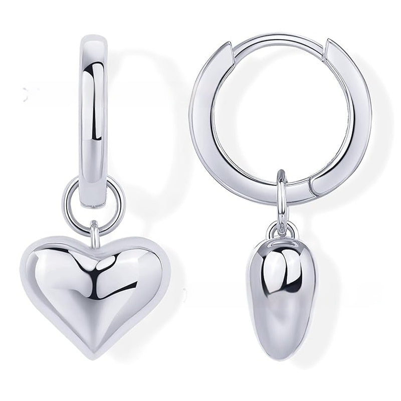 18K Gold Plated Simple Love Pendant Earrings