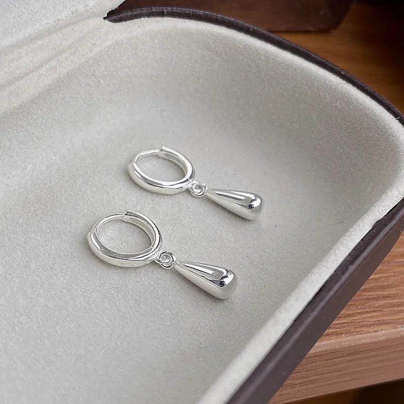 Classic European Teardrop Design Pendant Earrings set in 925 Pure Sterling Silver Capella Jewellery