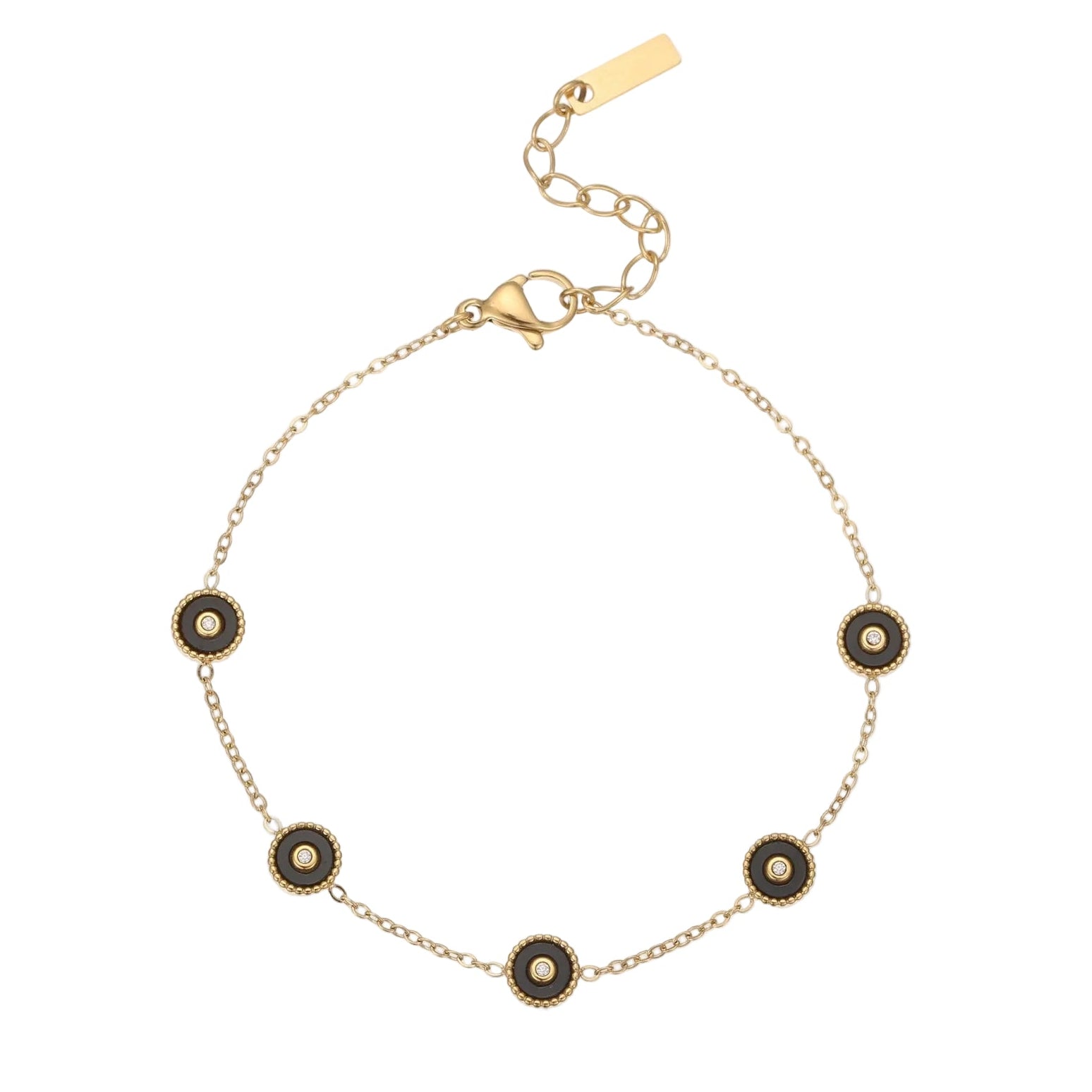European Rome Inspired Deign Summer Necklace and Bracelet set in 18K Gold Plating Capella Jewellery