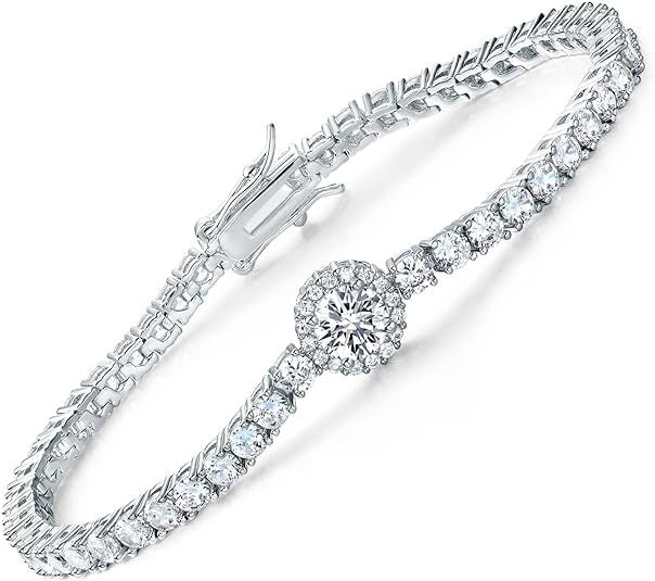 18K Gold Plated Zircon Crystal Full Diamond Tennis Bracelet Japanese Designed