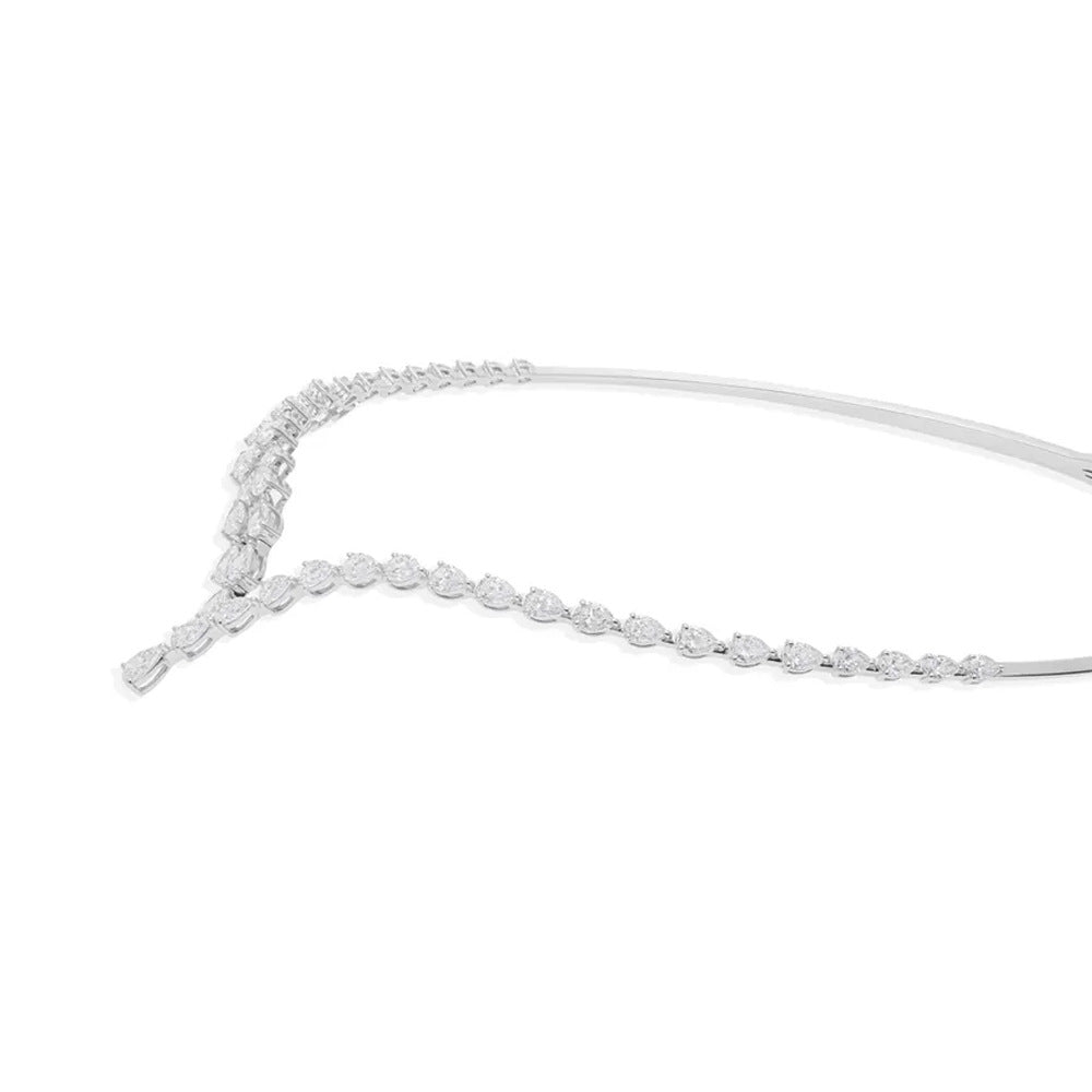 Zircon Crystal Geometric Multi-layer Open Necklace