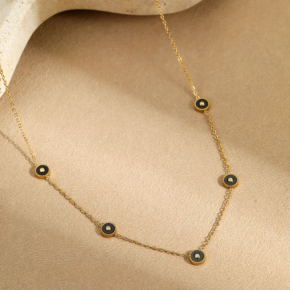 European Rome Inspired Deign Summer Necklace and Bracelet set in 18K Gold Plating Capella Jewellery