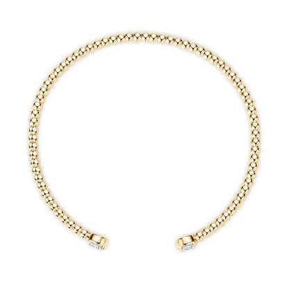Italian Twist Bangle 1 Carat Moissanite Bracelet Set in Platinum Gold Plated 925 Silver (GRA) Capella Jewellery