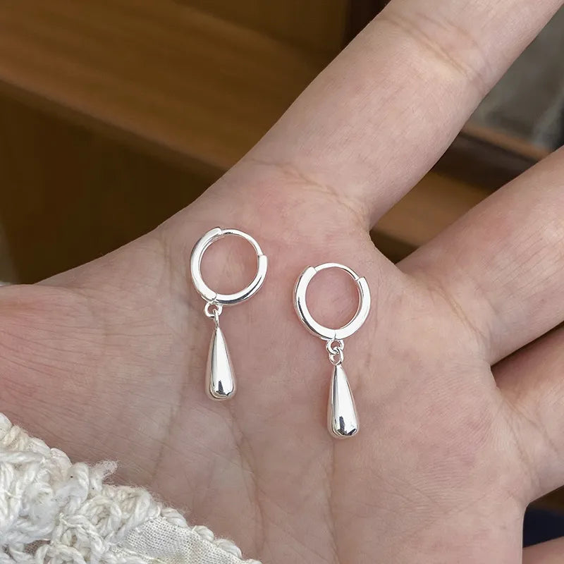 Classic European Teardrop Design Pendant Earrings set in 925 Pure Sterling Silver Capella Jewellery
