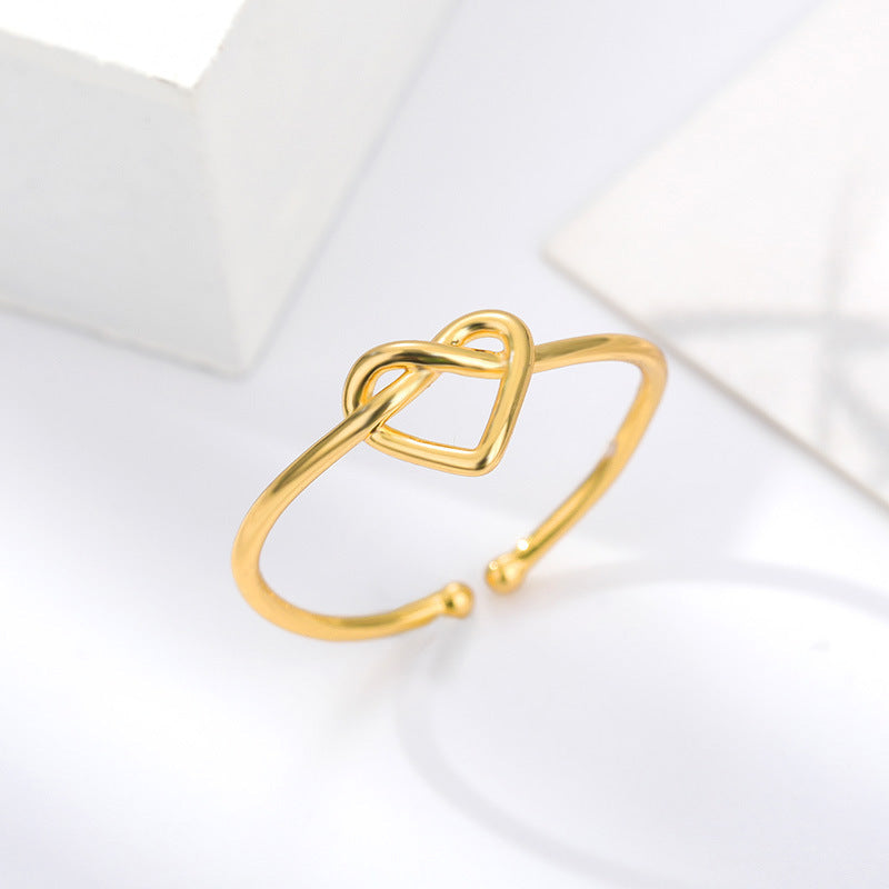 18K Gold Plated Love Heart-shaped Ring