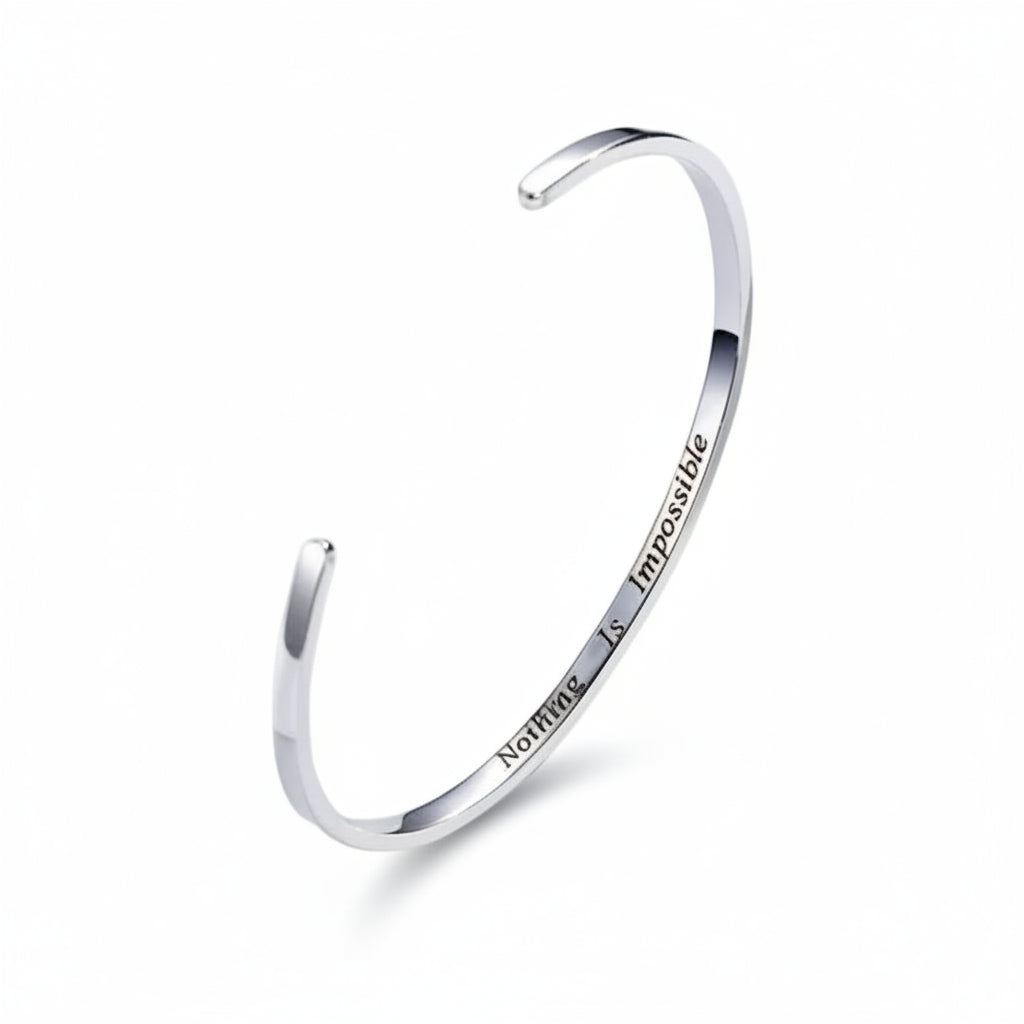 Classic Elegance Opening Bangle Bracelet set in Premium 925 Sterling Silver