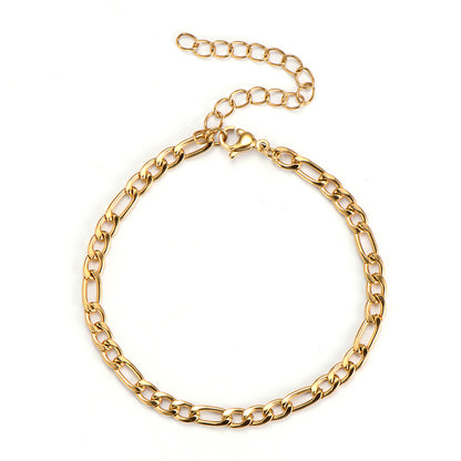 Vintage European Ladies Fashion Curb Chain Bracelet and Anklet set in 18K Gold Plating Capella Jewellery