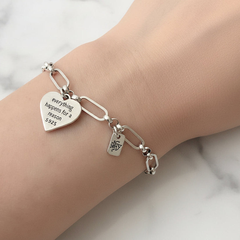 European Design Loving Heart Bracelet set in Premium 925 Sterling Silver