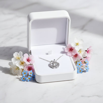 Big Apple American Inspired 0.5 Carat Moissanite Necklace set in Platinum 925 Silver (GRA) Capella Jewellery