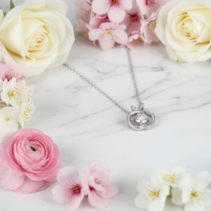 Big Apple American Inspired 0.5 Carat Moissanite Necklace set in Platinum 925 Silver (GRA) Capella Jewellery