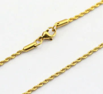 Gold Twisted Chain Necklace Jewelry