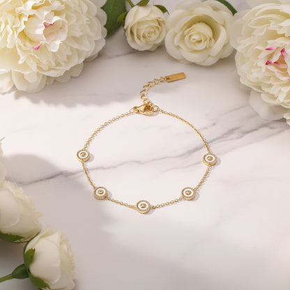European Rome Inspired Deign Summer Necklace and Bracelet set in 18K Gold Plating Capella Jewellery