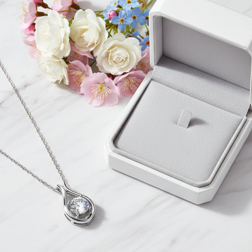 Italian Water Drop 2 Carat Moissanite Diamond Pendant set in 18K Gold Plated 925 Silver (GRA)