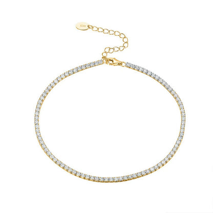 European Micro Pave Natural Zircon Gemstone Bracelet set in 18K Gold Plated 925 Sterling Silver Capella Jewellery