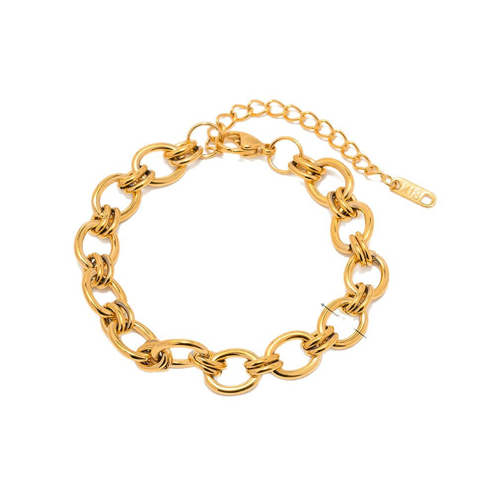 18K Gold Plated Beautiful European Style Chain and Bracelet