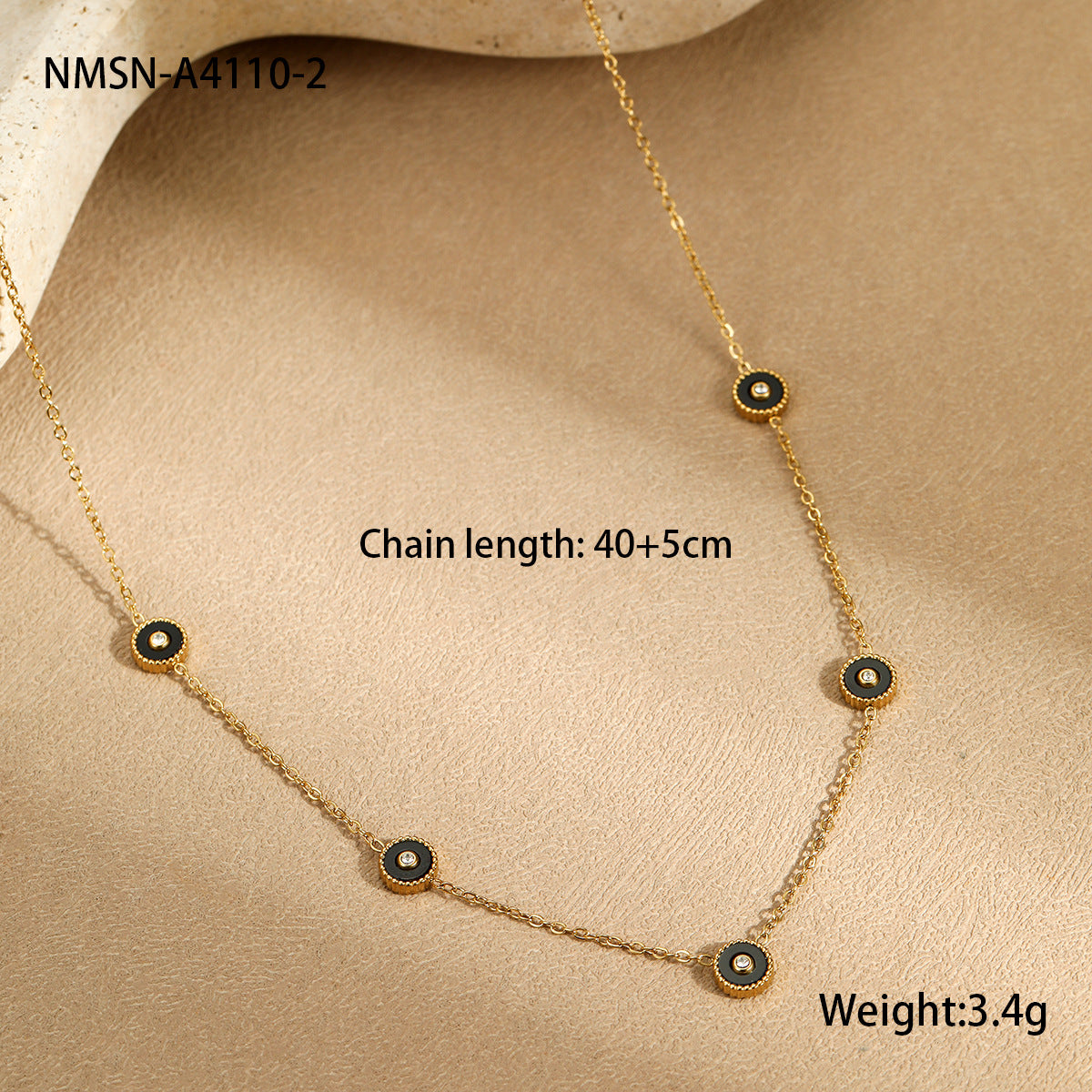 18K Gold Plated Luxury Fritillary Necklace and Bracelet Exquisite Design Sense Ornament