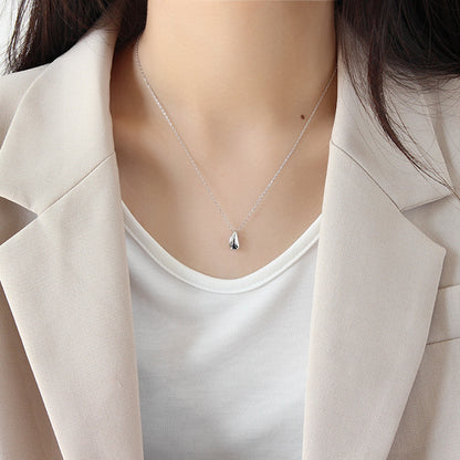 Simple Pear Drop French Design Pendant set in 18K Gold Plated 925 Sterling Silver Necklace Capella Jewellery