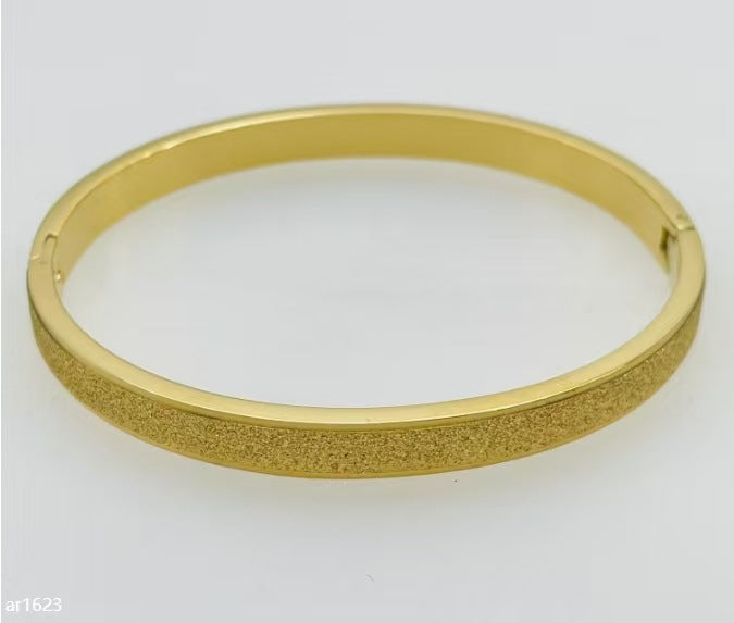 18K Gold Plated Bracelet with Diamond in Beautiful Geometric Korean Style