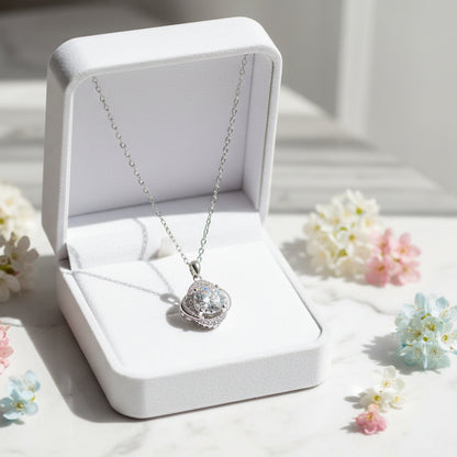 Galaxy Star 1 Carat Moissanite Necklace set in 18K White Gold 925 Sterling Silver (GRA) Capella Jewellery