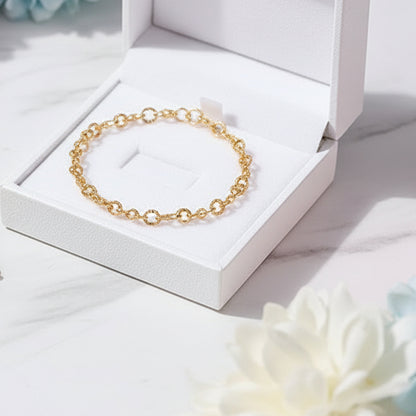 Classic Chic French Vintage Inspired Design Choker Bracelet set in 18K Gold Plating Capella Jewellery