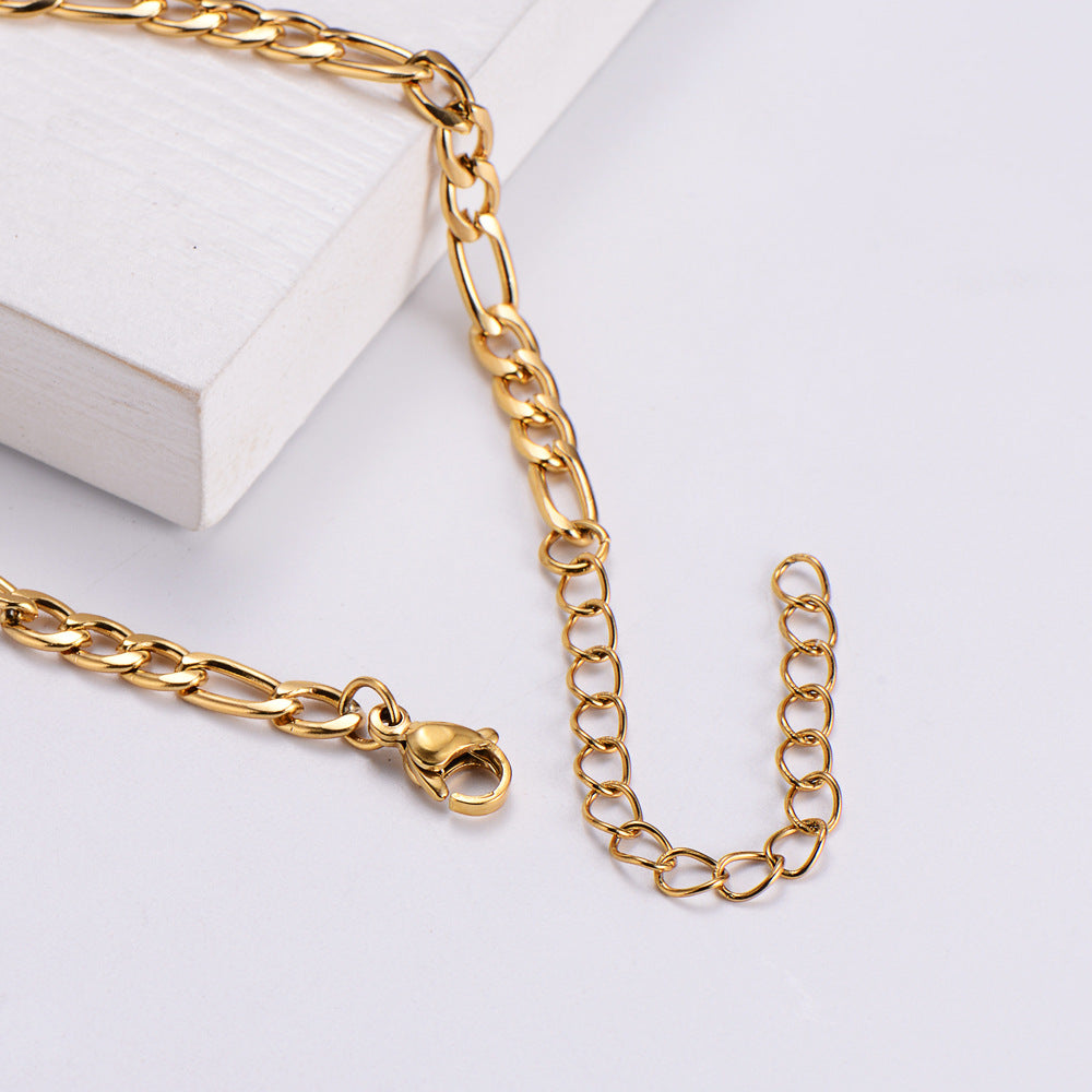 18K Gold Plated and 316 Silver Titanium Ladies Bracelet and Anklet