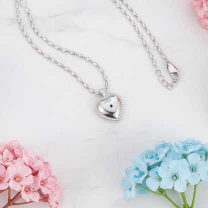 European Sweet Heart Natural Zircon Gemstone Pendant set in Platinum Plated 925 Sterling Silver Capella Jewellery