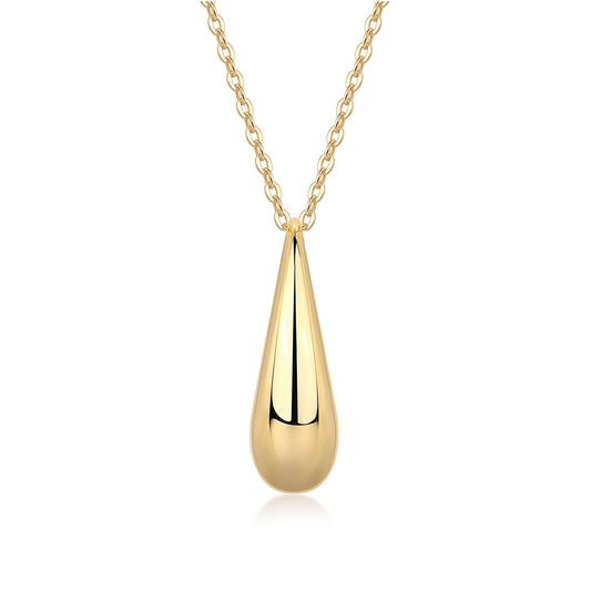 Italian Golden Waterdrop Design Moissanite Necklace set in 18K Gold Plated 925 Silver (GRA) Capella Reya pic 2