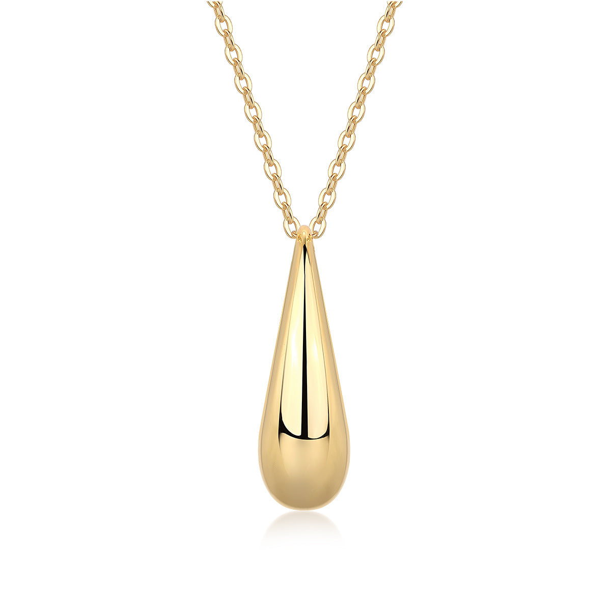 Italian Golden Waterdrop Design Moissanite Diamond Pendant set in 18K gold Plated 925 Silver (GRA)