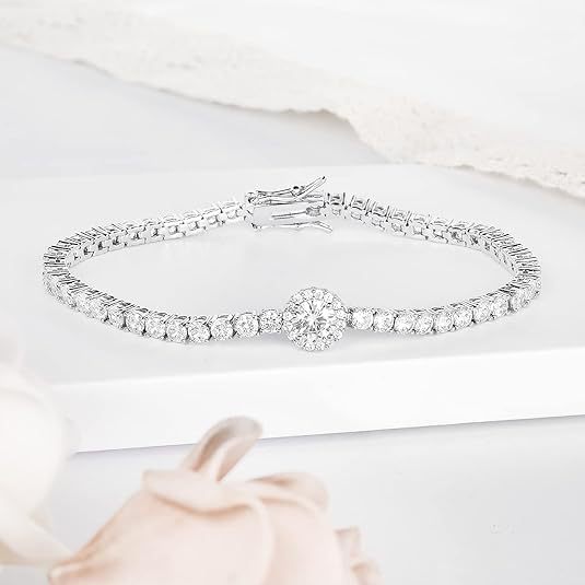 18K Gold Plated Zircon Crystal Full Diamond Tennis Bracelet Japanese Designed