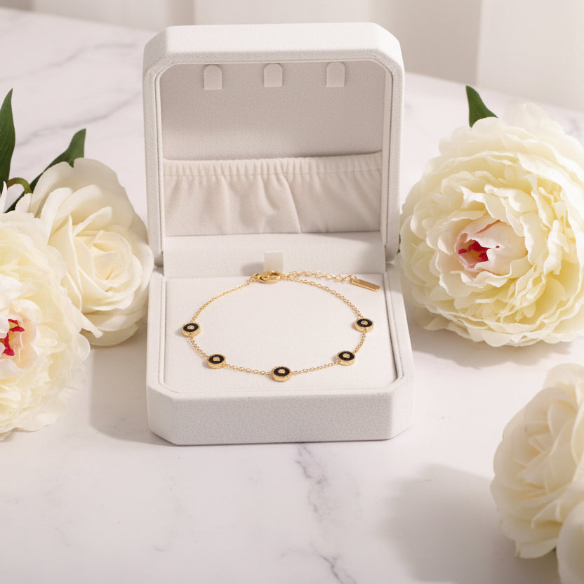 European Rome Inspired Deign Summer Necklace and Bracelet set in 18K Gold Plating Capella Jewellery