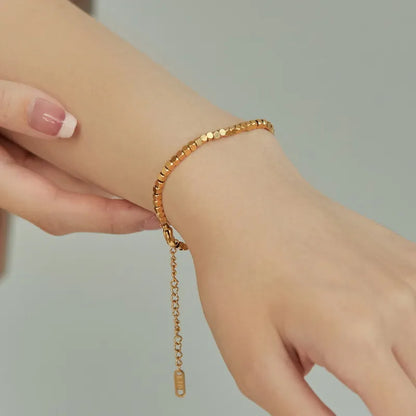 Modern French Chic Fragmented Candy Sweets Bracelet set in 18K Gold Plating Capella Jewellery