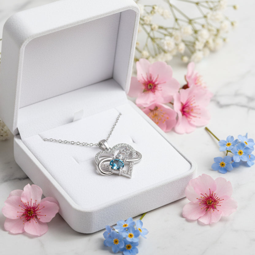 Modern Heart Pendant 1.8 Carat Moissanite Diamond Love Necklace set in 925 Silver (GRA)