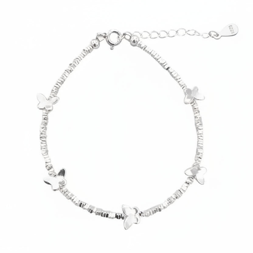 Delicate Butterfly Bracelet set in Small Sweet Pieces of 925 Sterling Silver