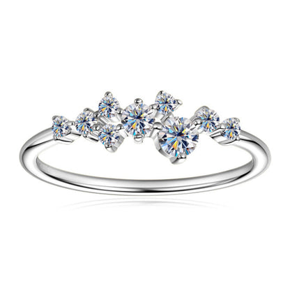 Constellation Stars 0.3 Carat Moissanite Ring set in 18K White Gold Plated 925 Silver (GRA) Capella Jewellery