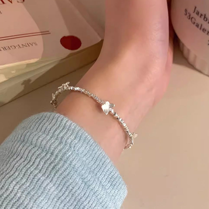 Delicate Butterfly Bracelet set in Small Sweet Pieces of 925 Sterling Silver
