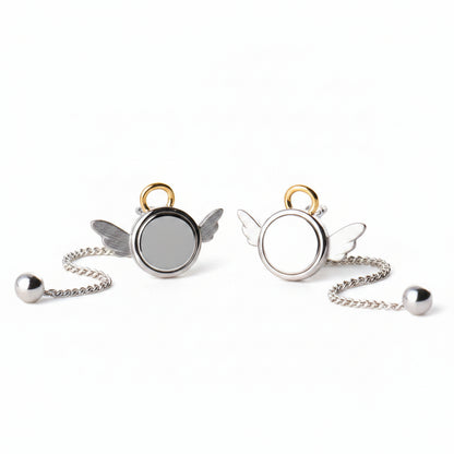 Modern Korean Inspired Guardian Angel Design Earrings set in 925 Pure Sterling Silver Capella Jewellery
